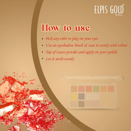 Elpis Gold Compact With Eyehadow Palette