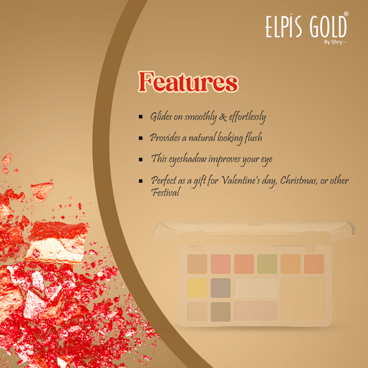 Elpis Gold Compact With Eyehadow Palette