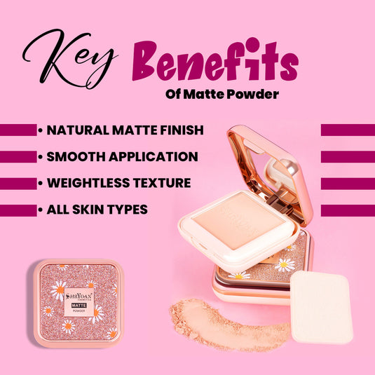 Shryoan All Day Matte 2 In 1 Oil Control Compact Powder