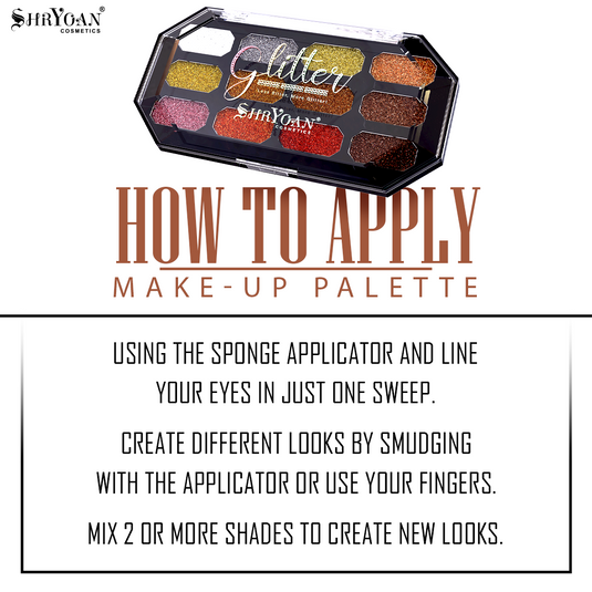 Shryoan 12 Shades Glitter Eyeshadow Palette