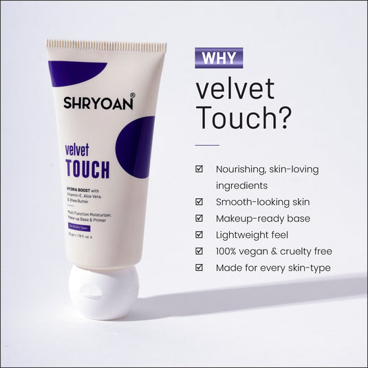 Velvet Touch Touch Moisturiser & Primer | 2-in-1 Primer| For All Skin Types