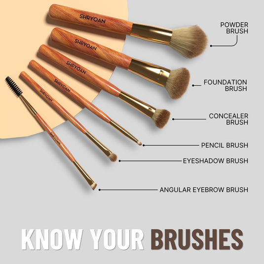 Shryoan Professional Makeup Brush Set (6 Pieces)