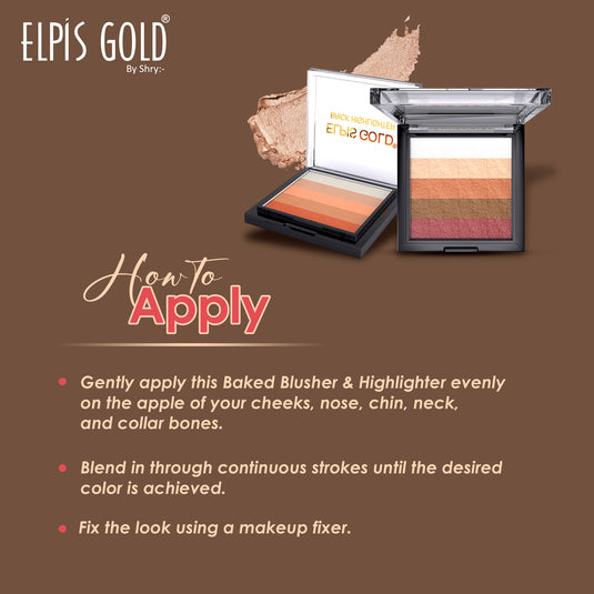 Elpis Gold Long Lasting Waterproof Highlighter Palette