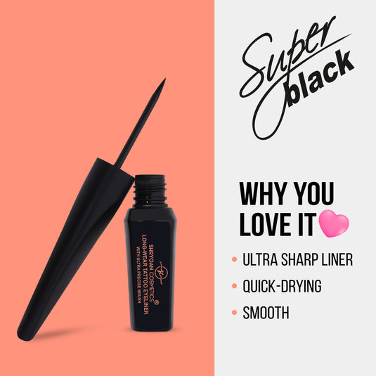 Shryoan Super Black Long-Wear Tattoo Eyeliner