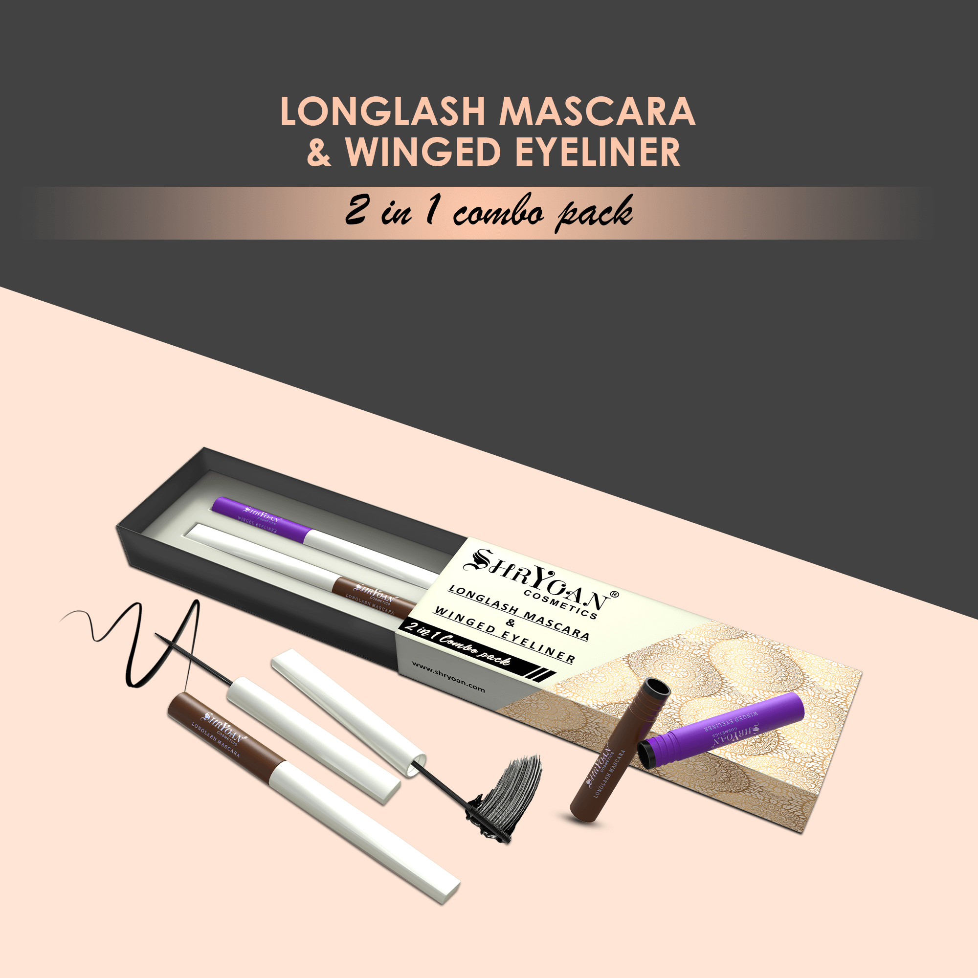 Mascara & Winged Eyeliner Black