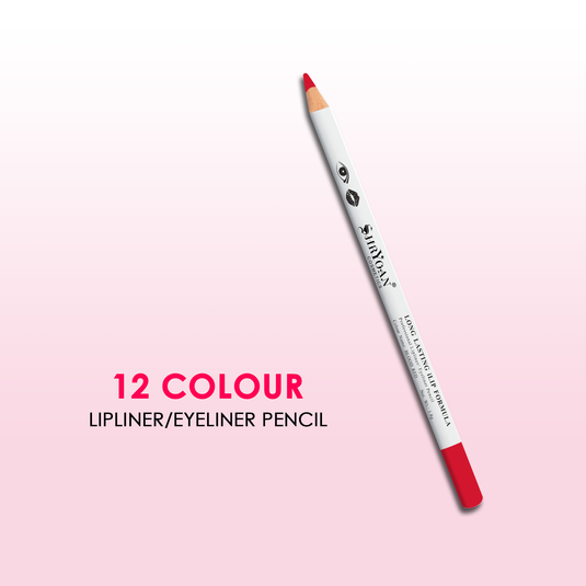 Shryoan Long Lasting ILip Formula Lipliner Eyeliner Pencil Set Of 12 Pc