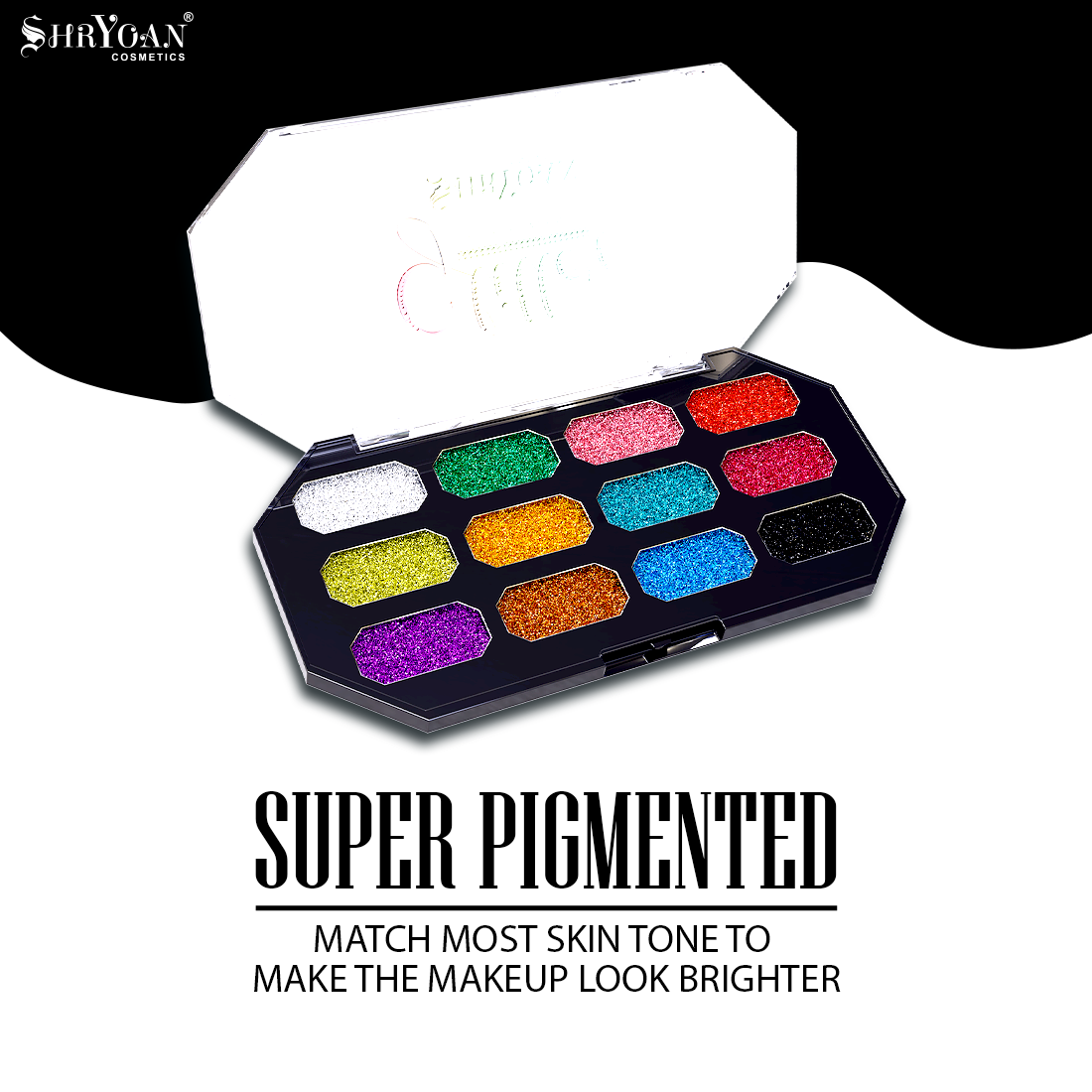 Shryoan 12 Shades Glitter Eyeshadow Palette