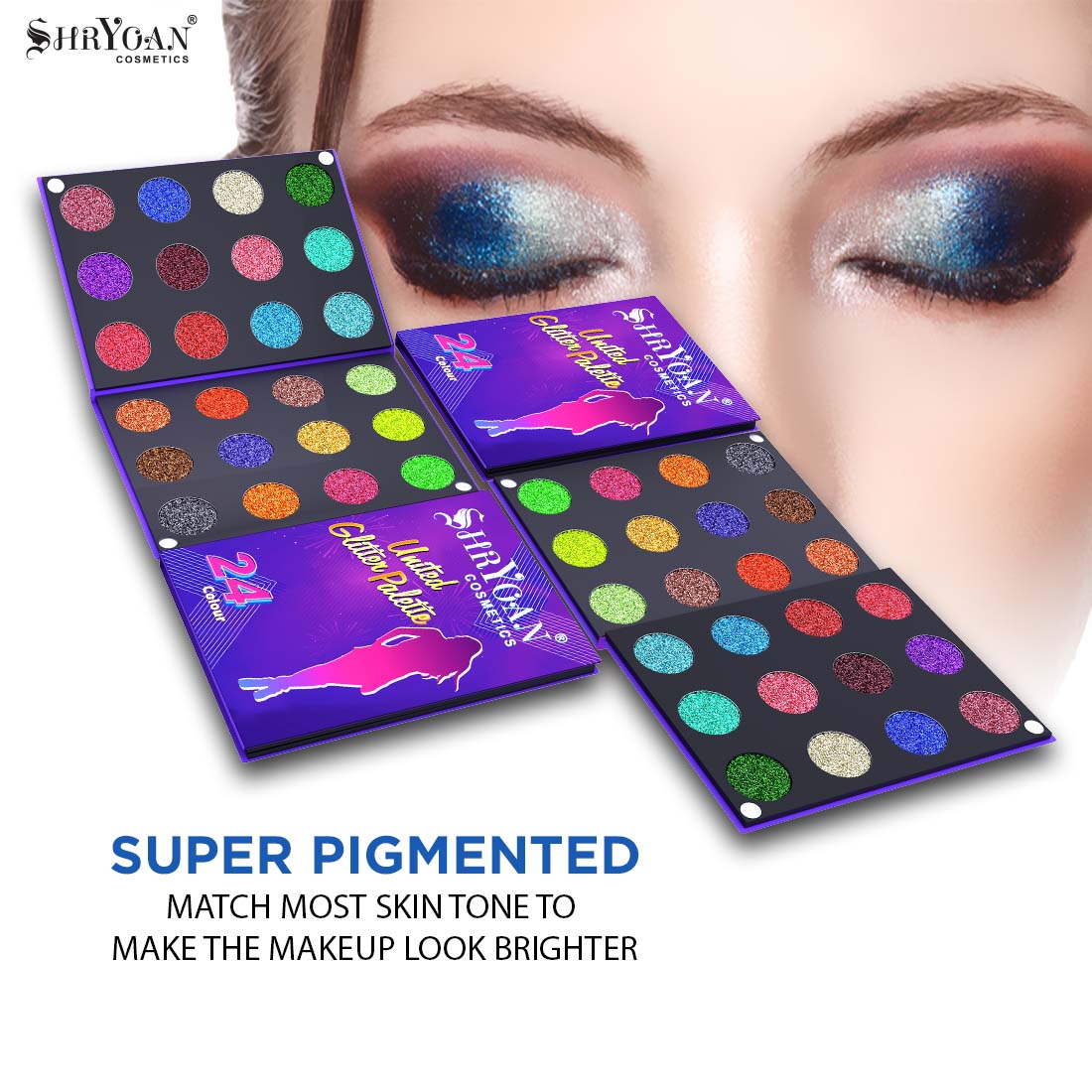 Shryoan United Glitter Palette