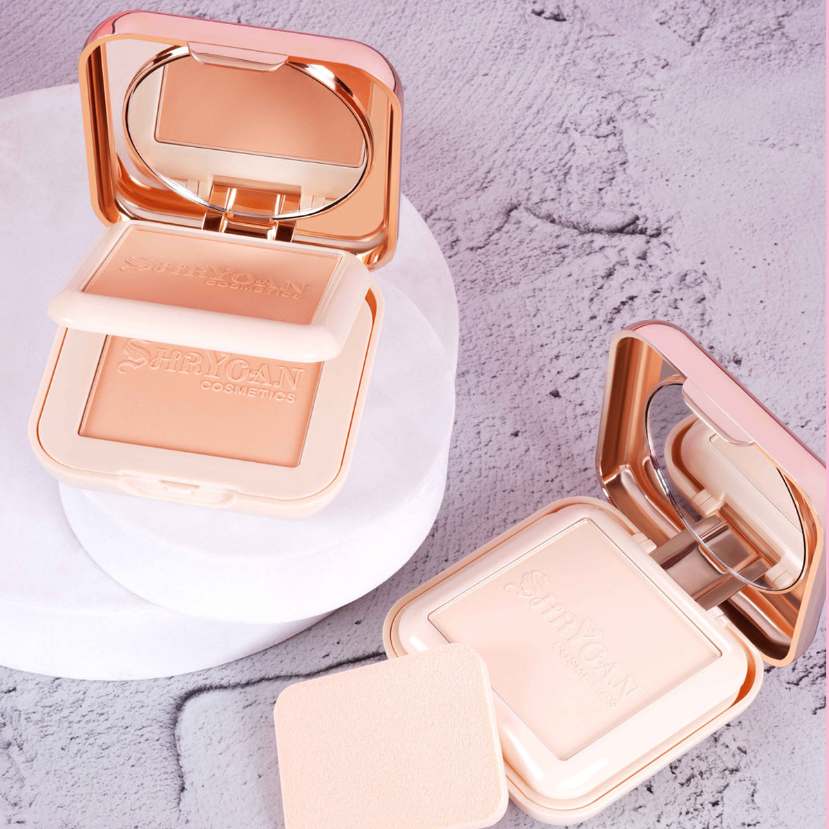 Shryoan All Day Matte 2 In 1 Oil Control Compact Powder