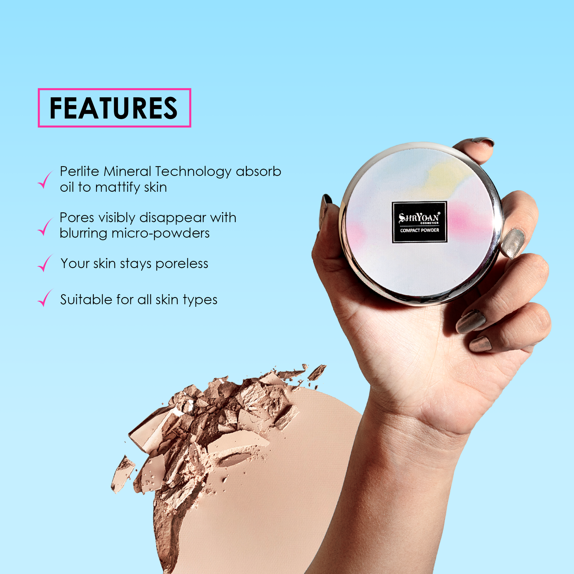 Shryoan 2 in 1 Compact Powder