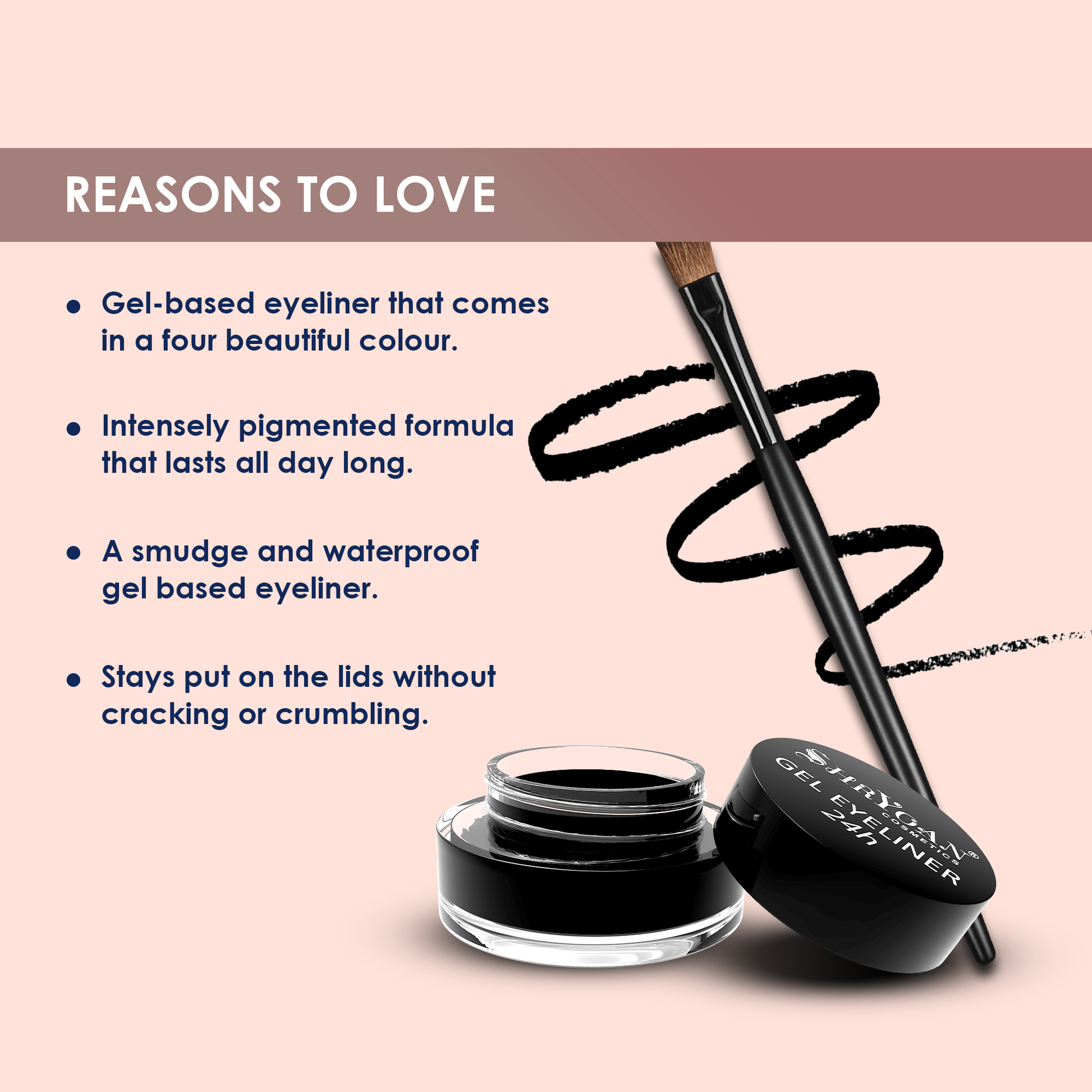 Gel Eyeliner 2x colour