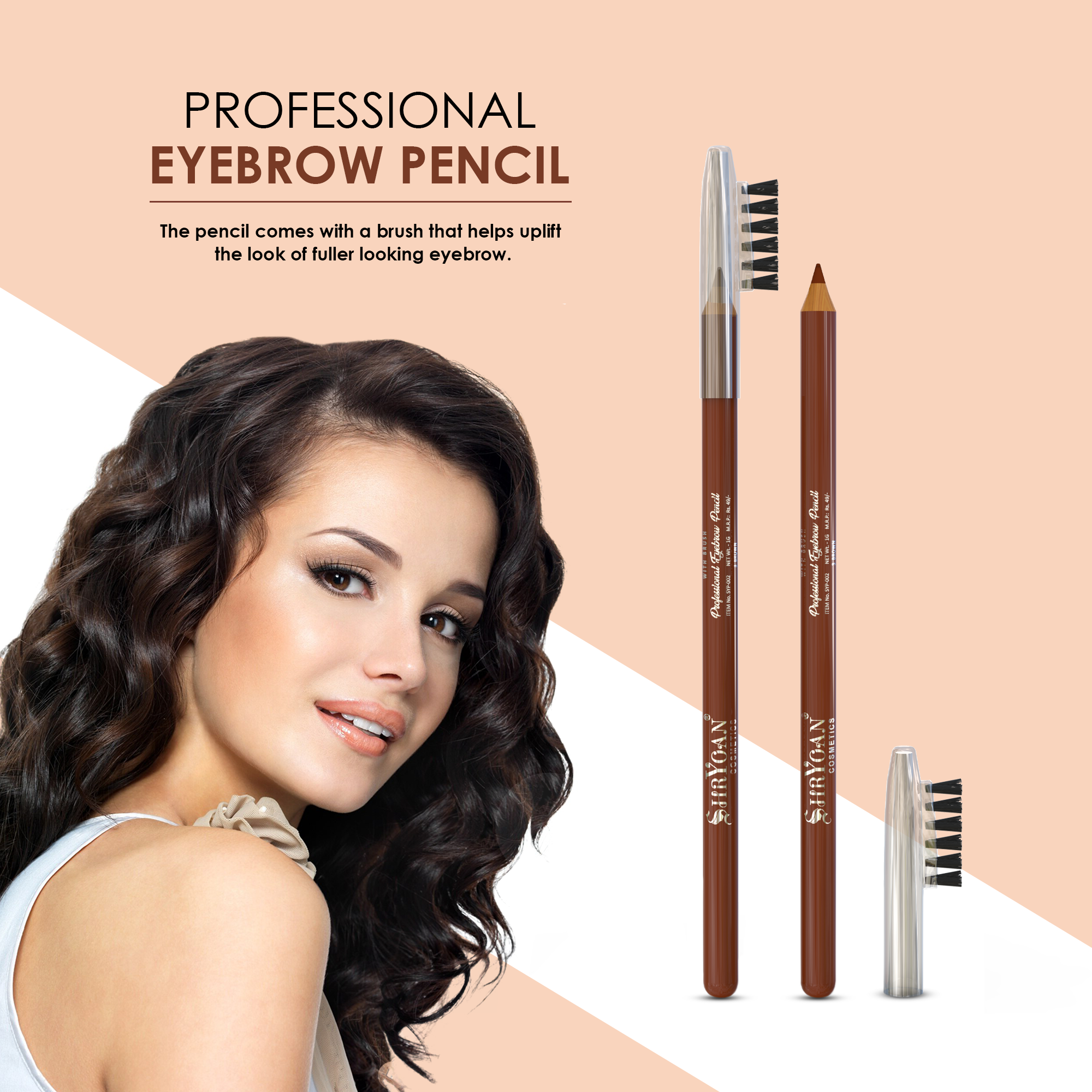 Shryoan Professional eyebrow pencil with brush
