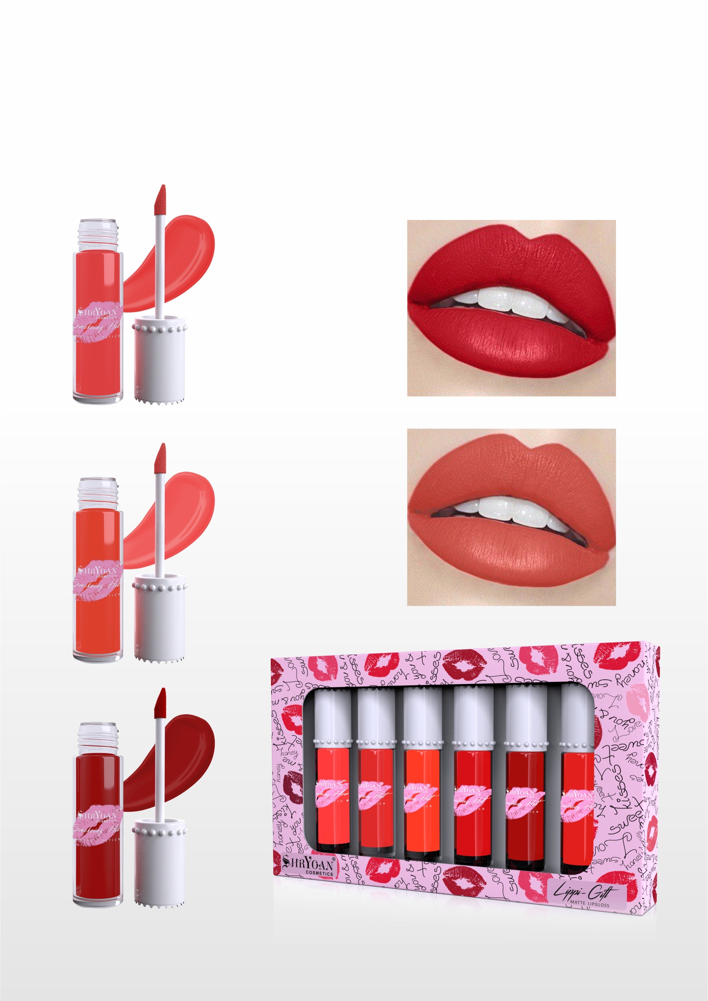 Shryoan Lippi Gift Matte Lip Gloss Pack Of 6 (D)