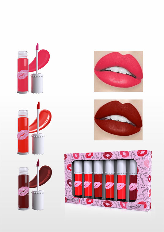 Shryoan Lippi Gift Matte Lip Gloss Pack Of 6 Mix